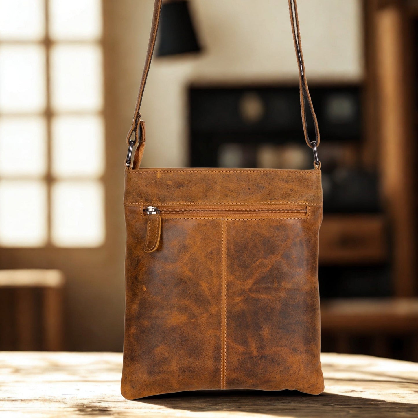 Leather Crossbody bag for women Back
