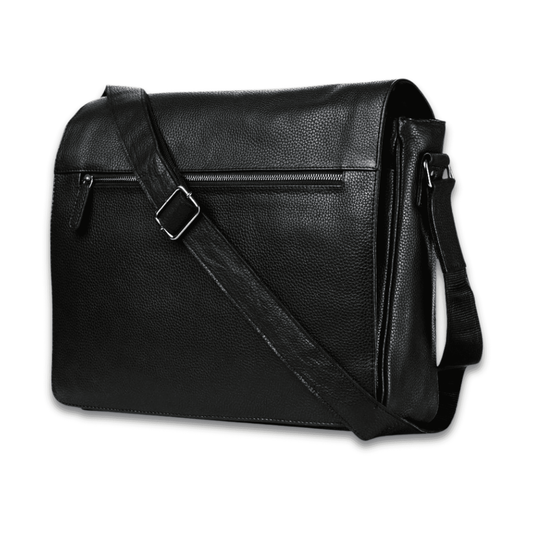 KALGHI Laptop Bag Leather Laptop Bag - Black