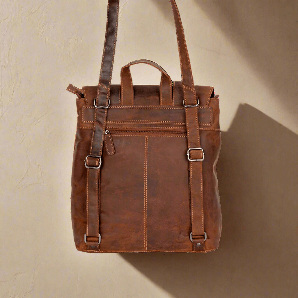 Convertible Leather Backpack For Women
