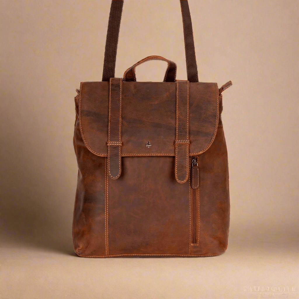 Convertible Leather Backpack For Women