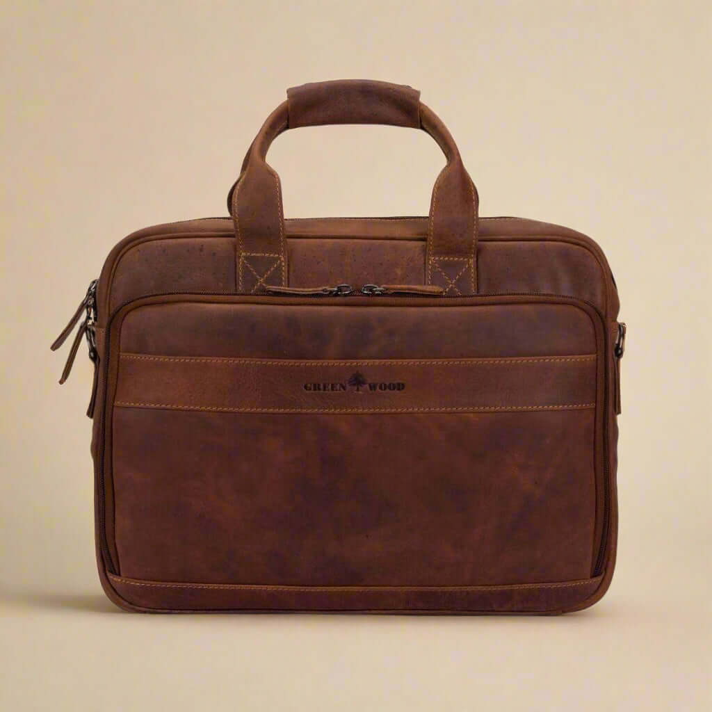 Vintage Leather Laptop Bag Sandel