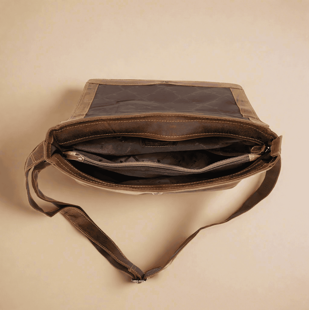 Leather Messenger Bag Sandal