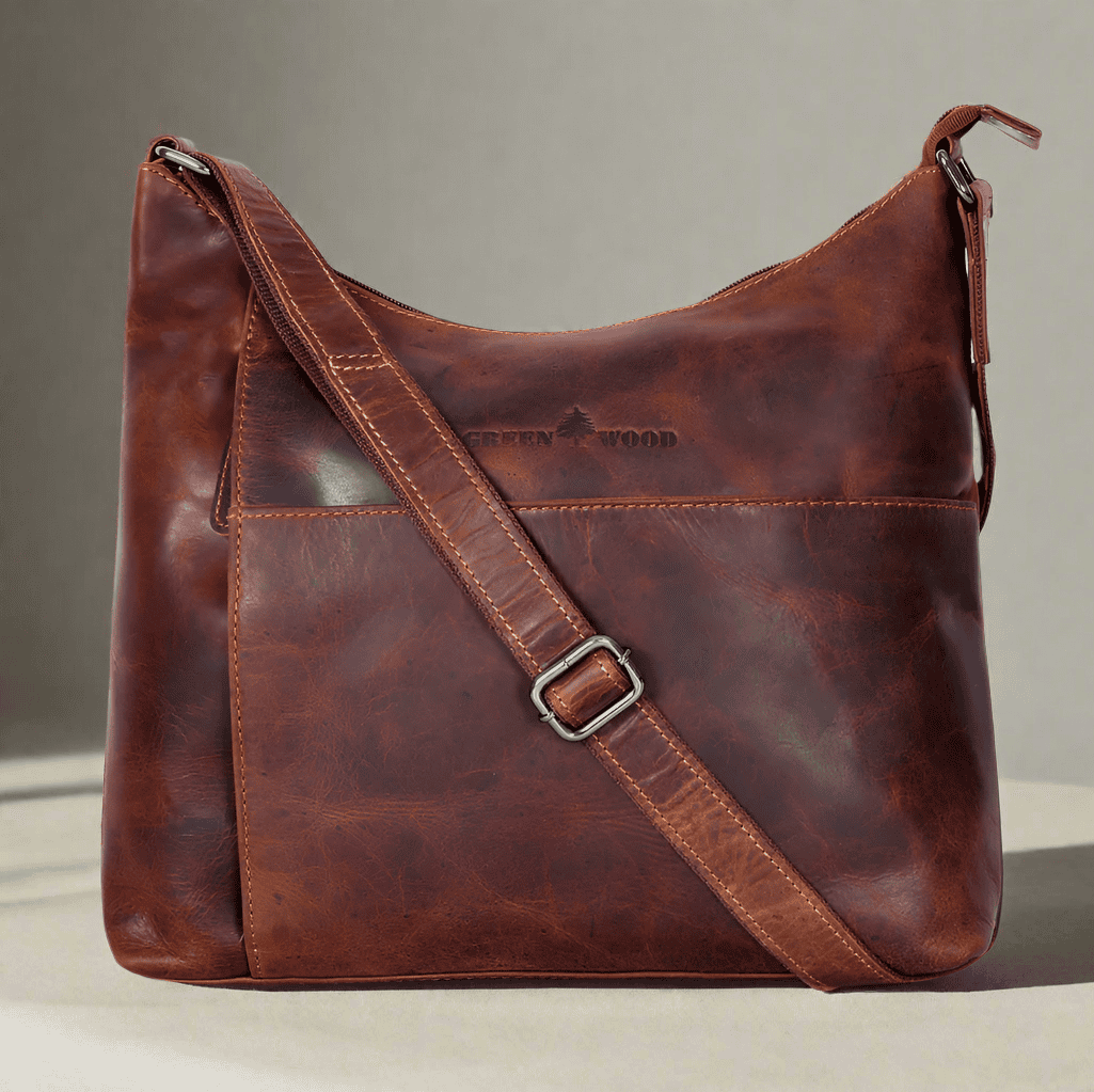 Leather Shoulder Bag Leena - Sandal