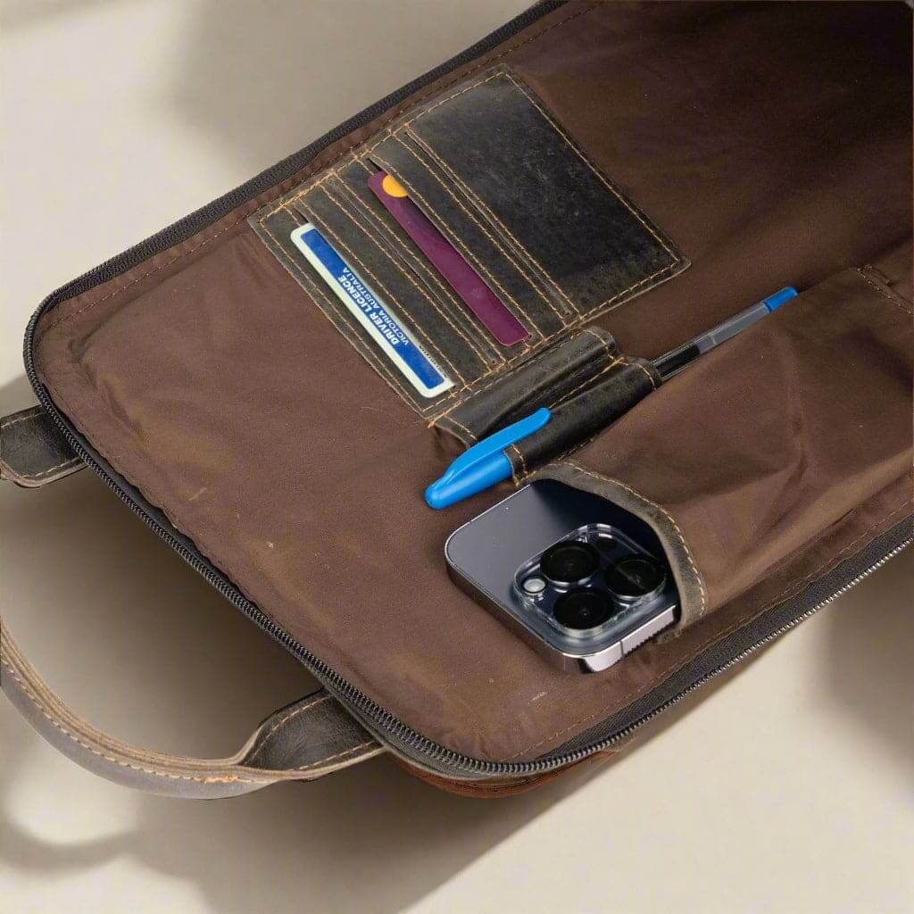 Leather Backpack Micky - Dark Brown