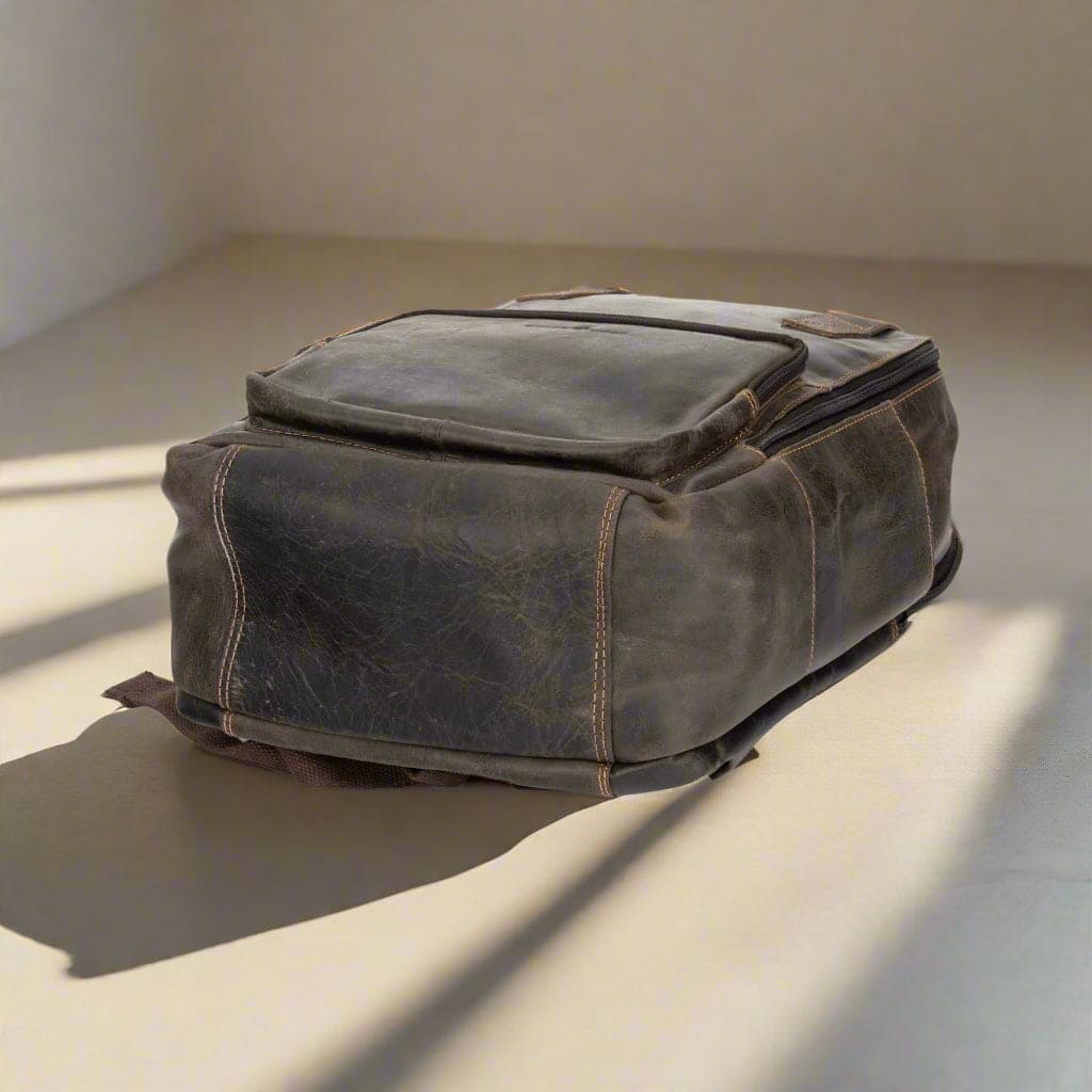 Leather Backpack Micky - Dark Brown