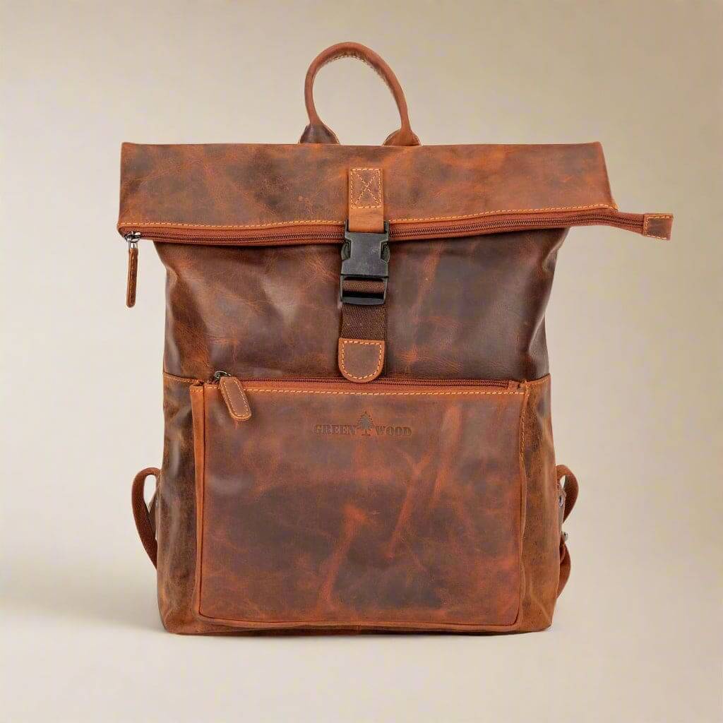 Leather Backpack - Sandal: Stylish & Functional for Work & Play