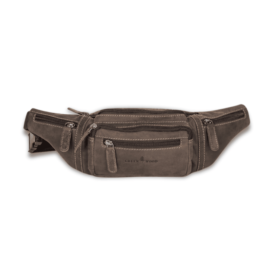 KALGHI Bum Bag Leather Waist Pack - Brown Colour
