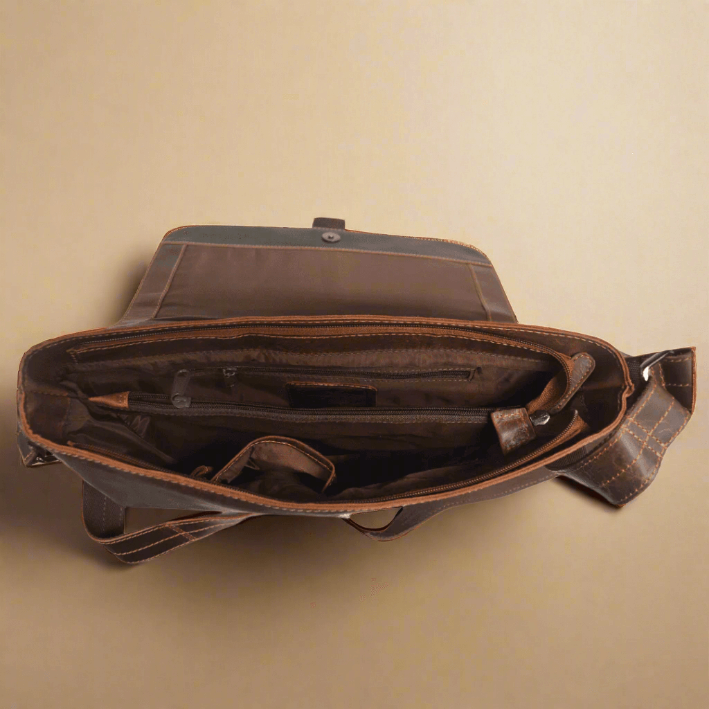 Leather Messenger Bag Sandal