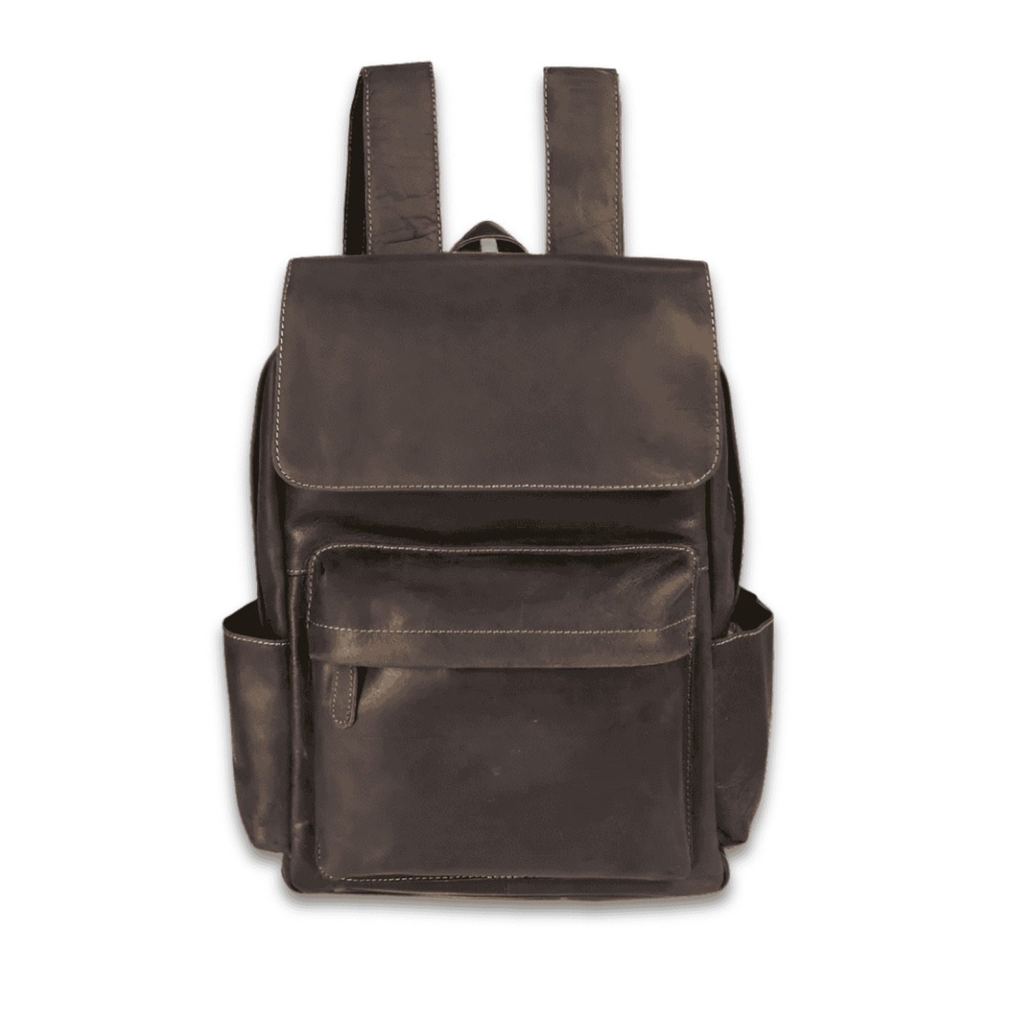 Vintage Leather Backpack Dark Brown
