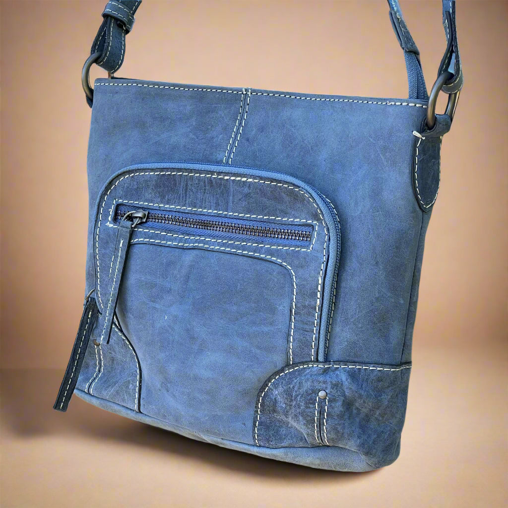 Stella Crossbody Bag, BLUE - KALGHI SATCHEL KALGHI