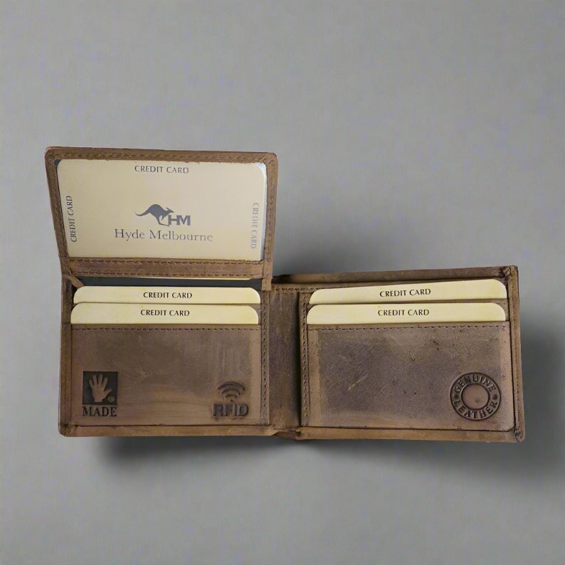 Personalised Men's Brown Leather Wallet - KALGHI WALLET KALGHI