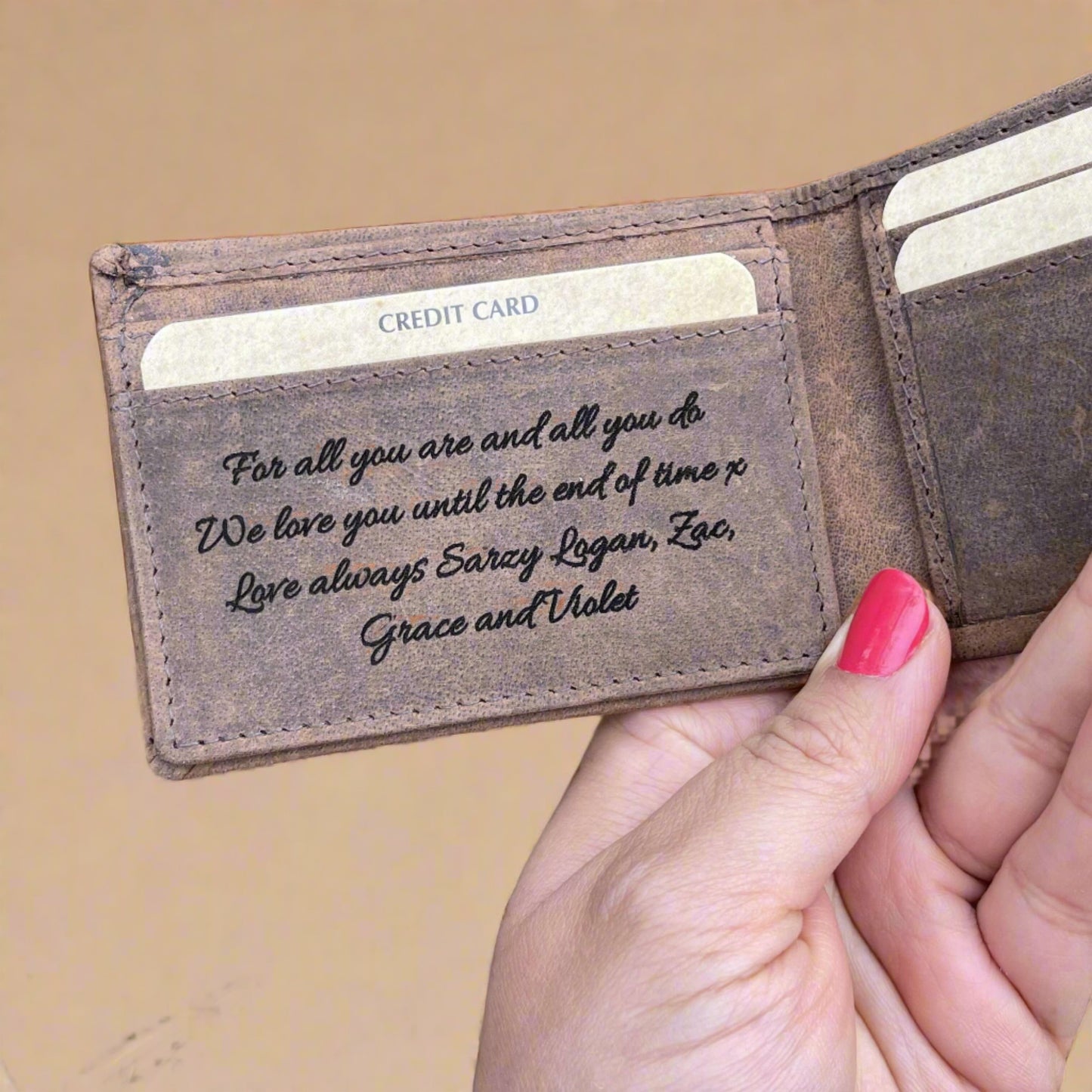 Personalised Men's Brown Leather Wallet - KALGHI WALLET KALGHI
