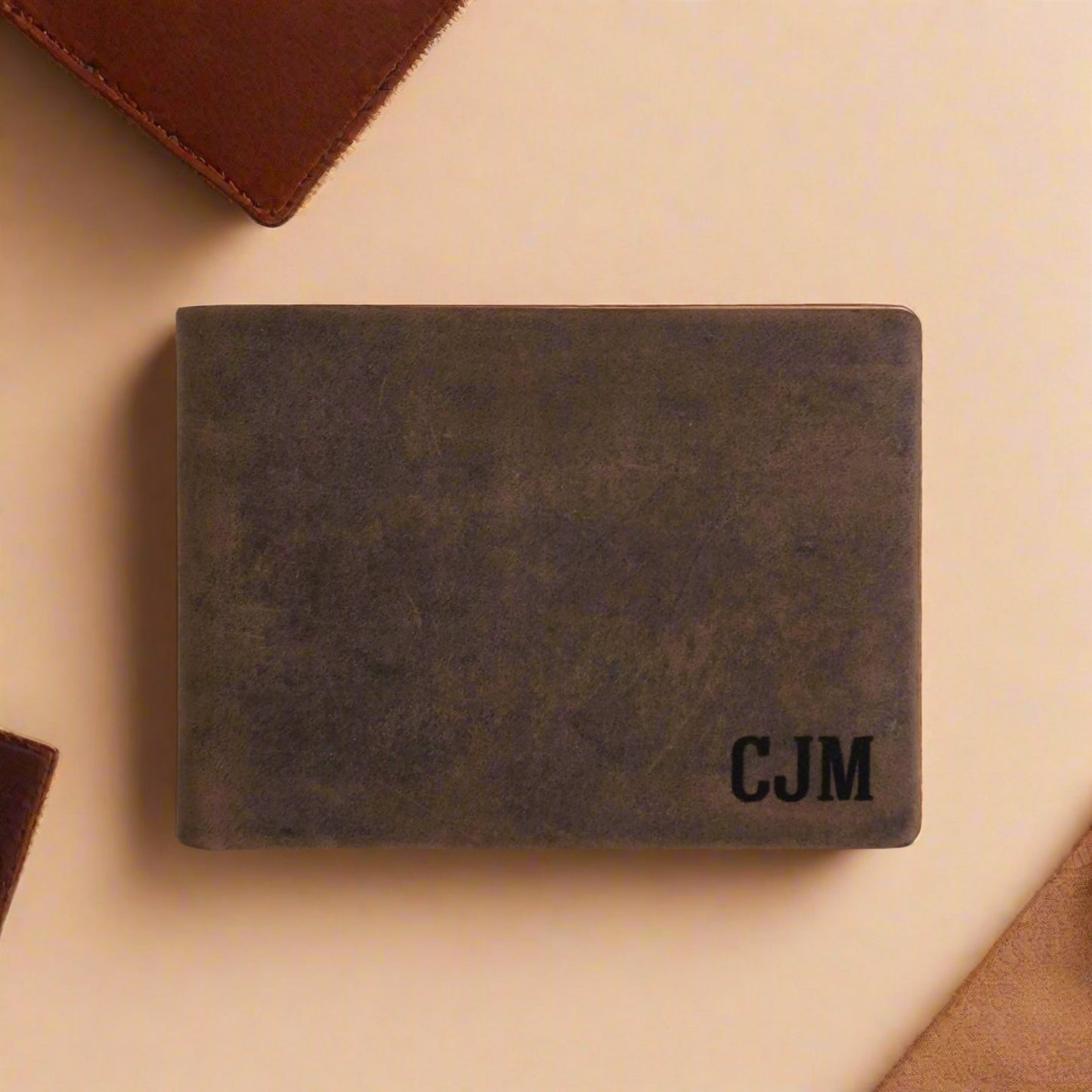 Personalised Men's Brown Leather Wallet - KALGHI WALLET KALGHI