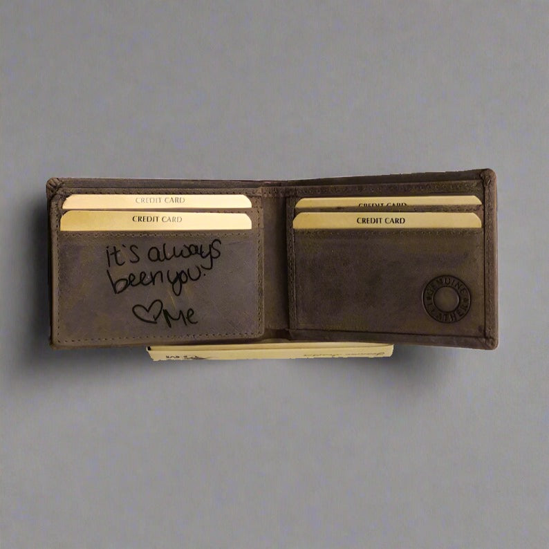Personalised Men's Brown Leather Wallet - KALGHI WALLET KALGHI