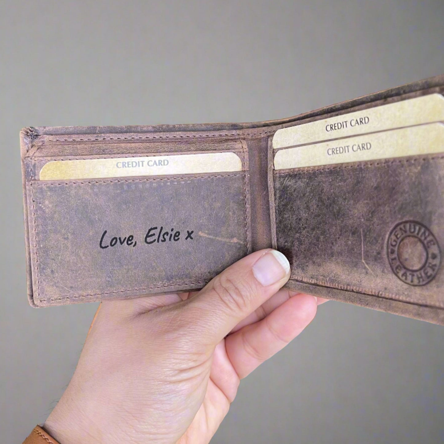 Personalised Men's Brown Leather Wallet - KALGHI WALLET KALGHI