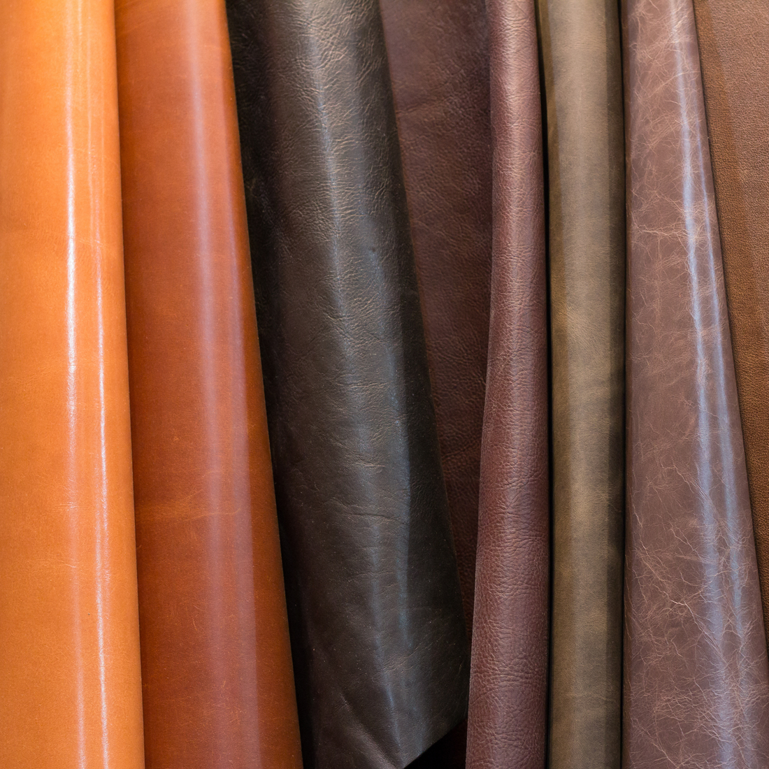 Colors of Leather Wallets - Brown Leather, Black Leather, White Leather , Red Leathter, Blue Leather and Green Leather
