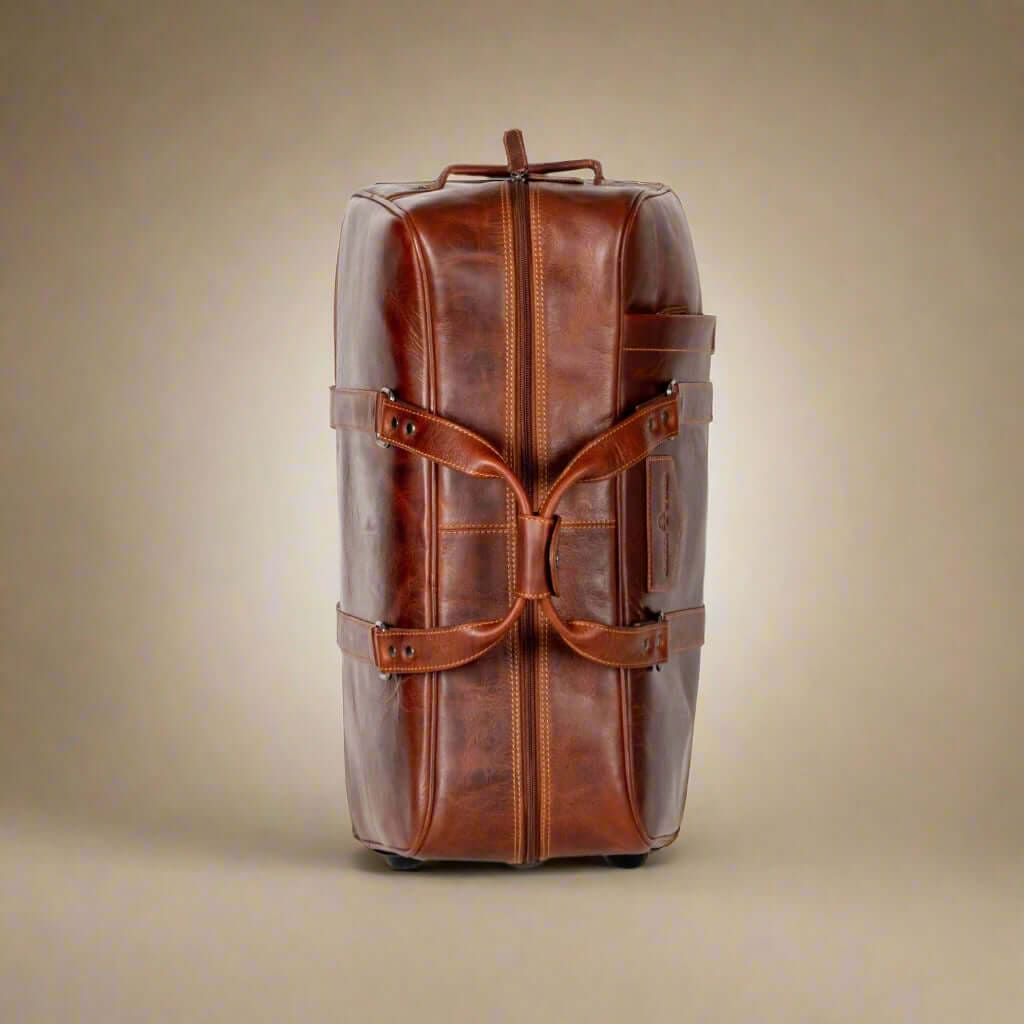 Leather Trolley Travel Bag - Sanda