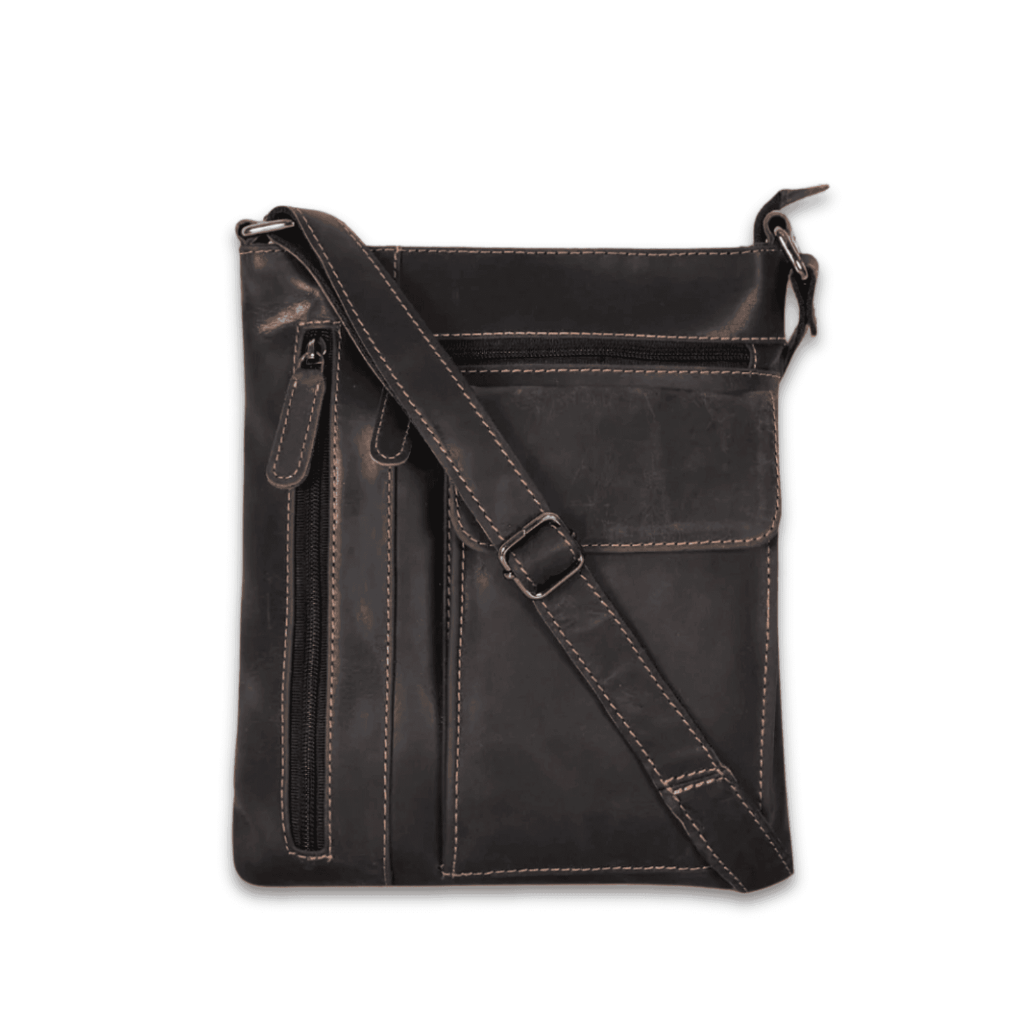 KALGHI Cross Body Bag Ladies Cross Body Leather Bag Brown