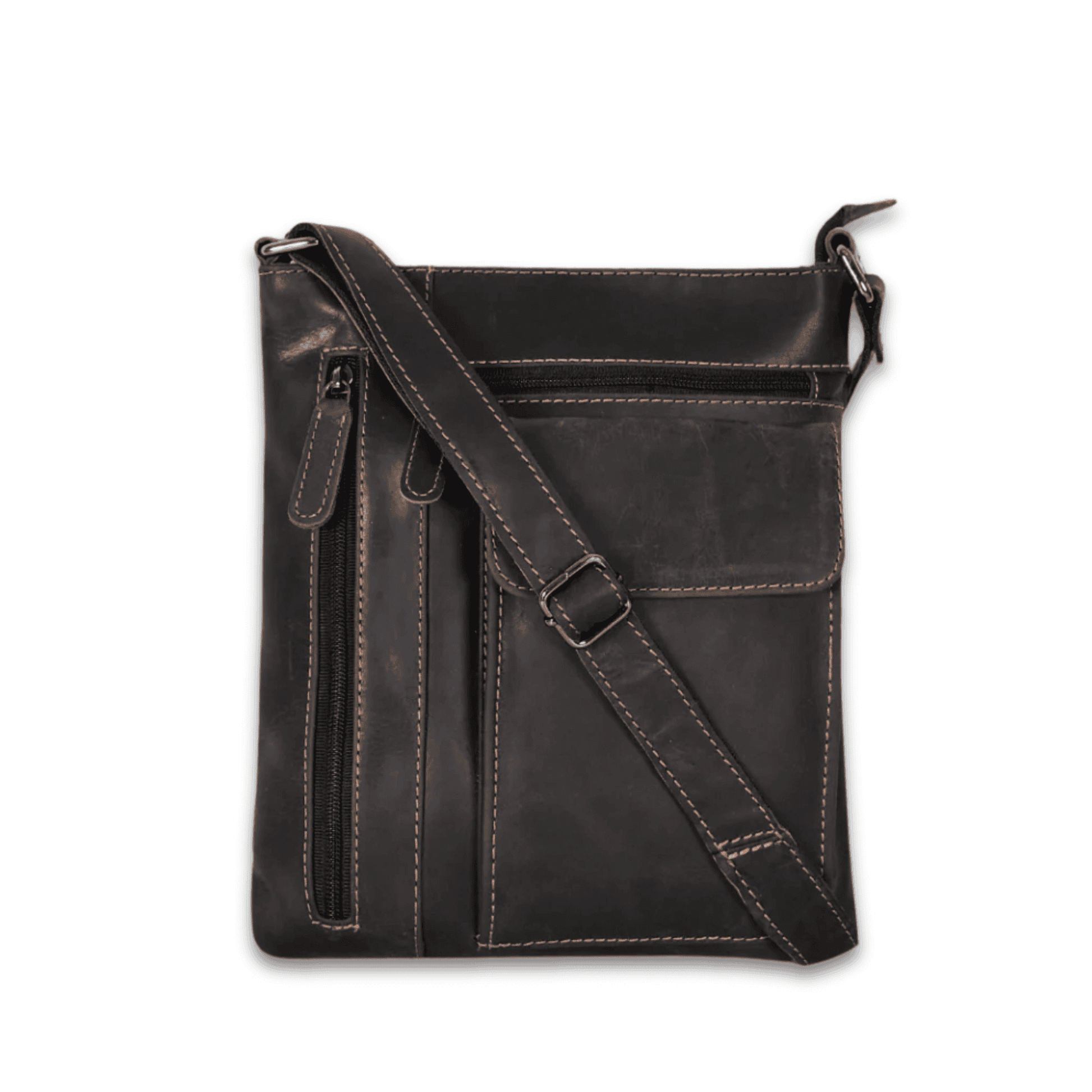 KALGHI Cross Body Bag Ladies Cross Body Leather Bag Brown