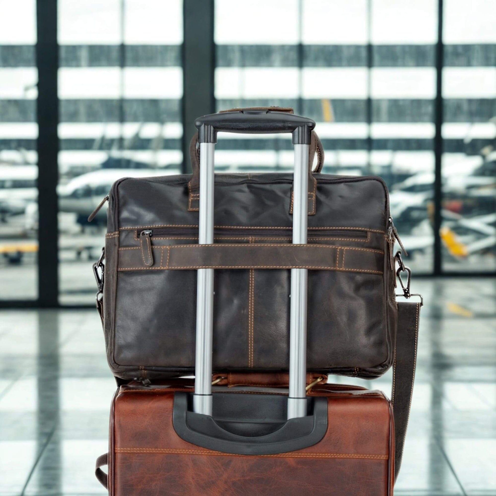 Brown Leather Laptop Bag Robert 