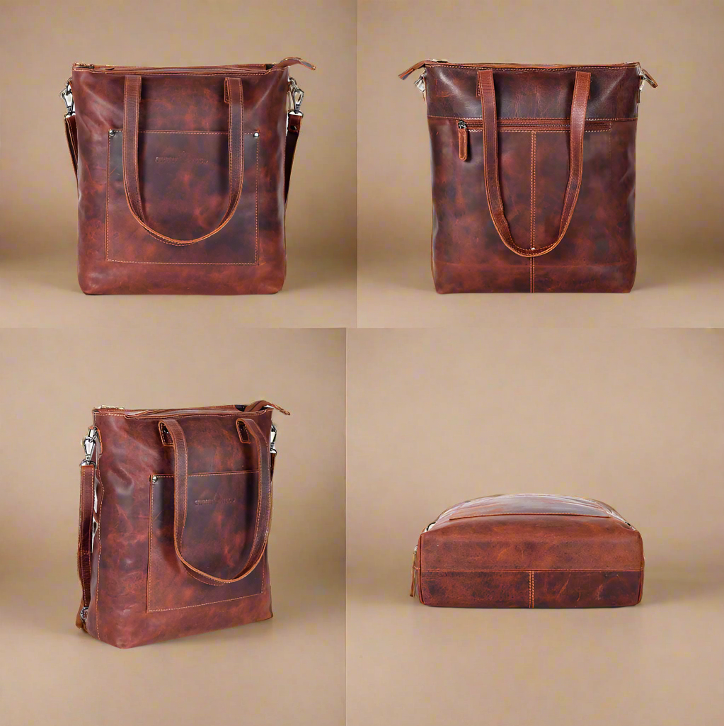 Leather Tote Bag Sandal