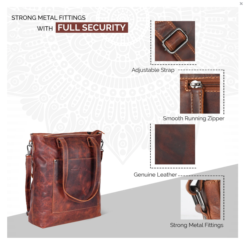 Leather Tote Bag Sandal