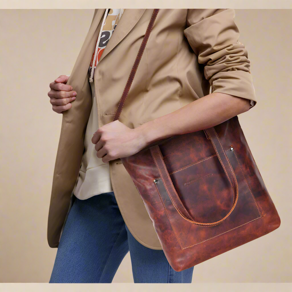 Leather Tote Bag Sandal