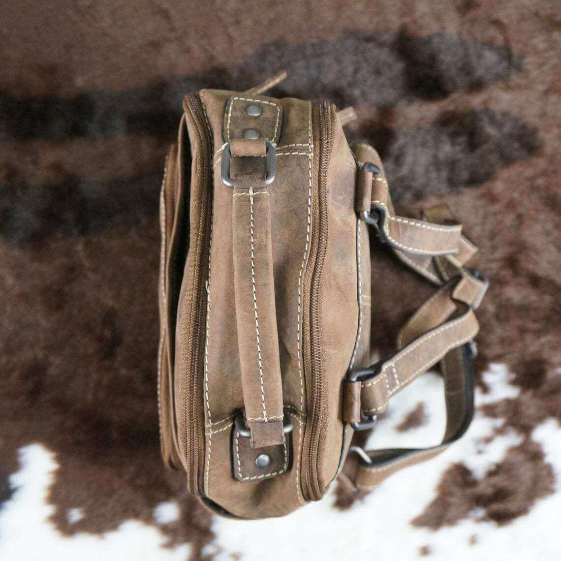Leather Backpack Brown- KALGHI