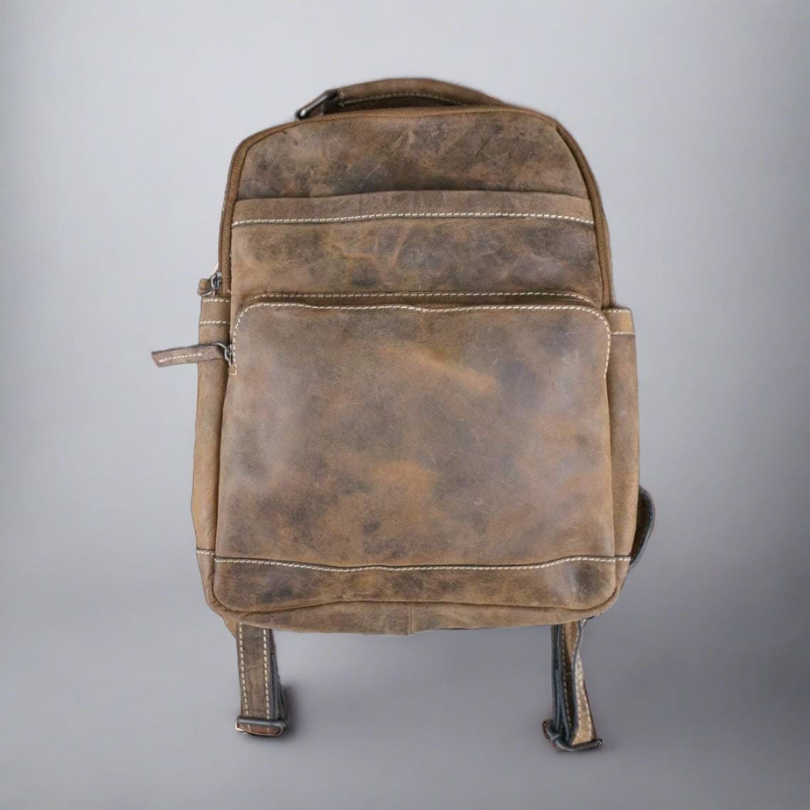 Leather Backpack Brown- KALGHI