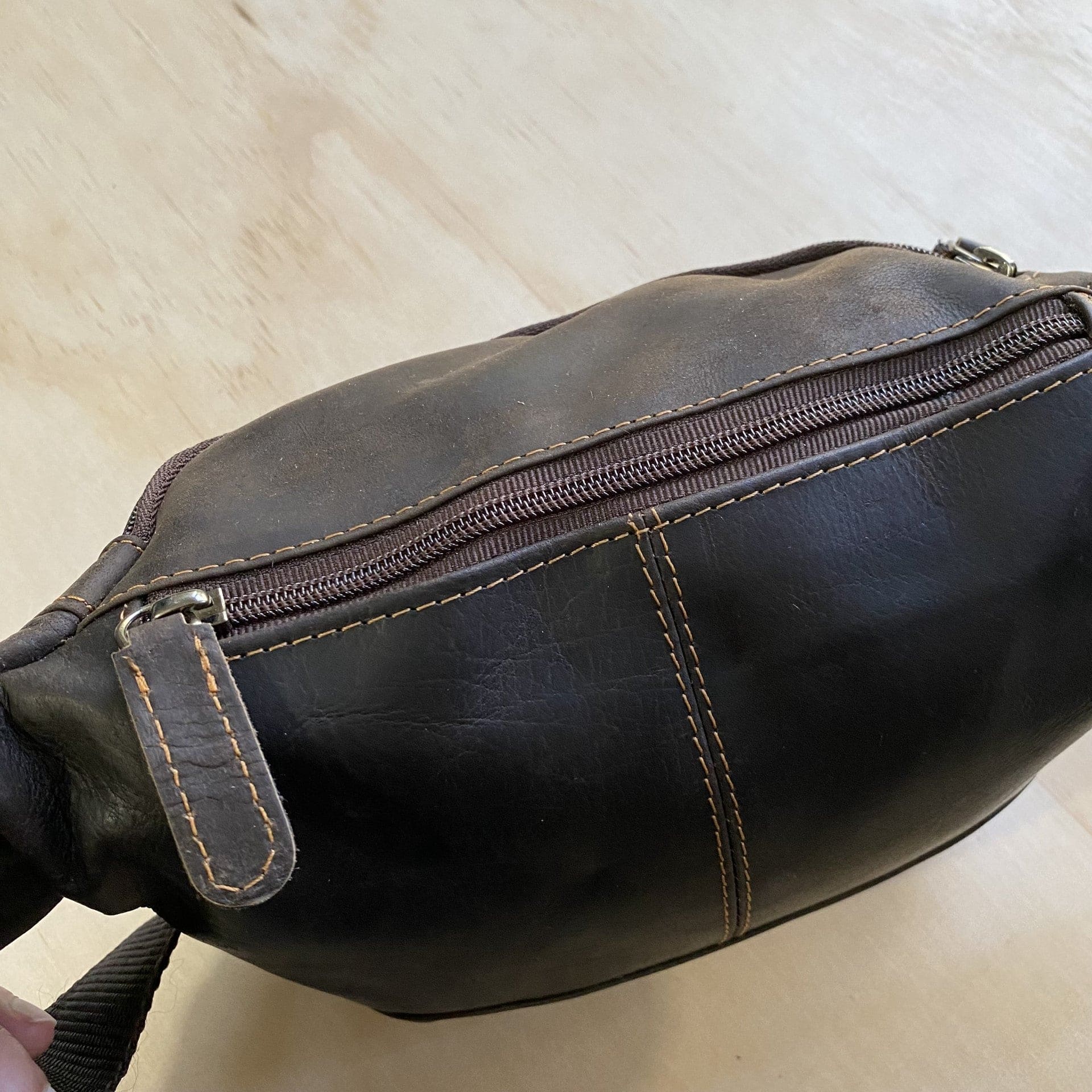 Hunter Leather Dark Brown Belt Bag- KALGHI - KALGHI LEATHER
