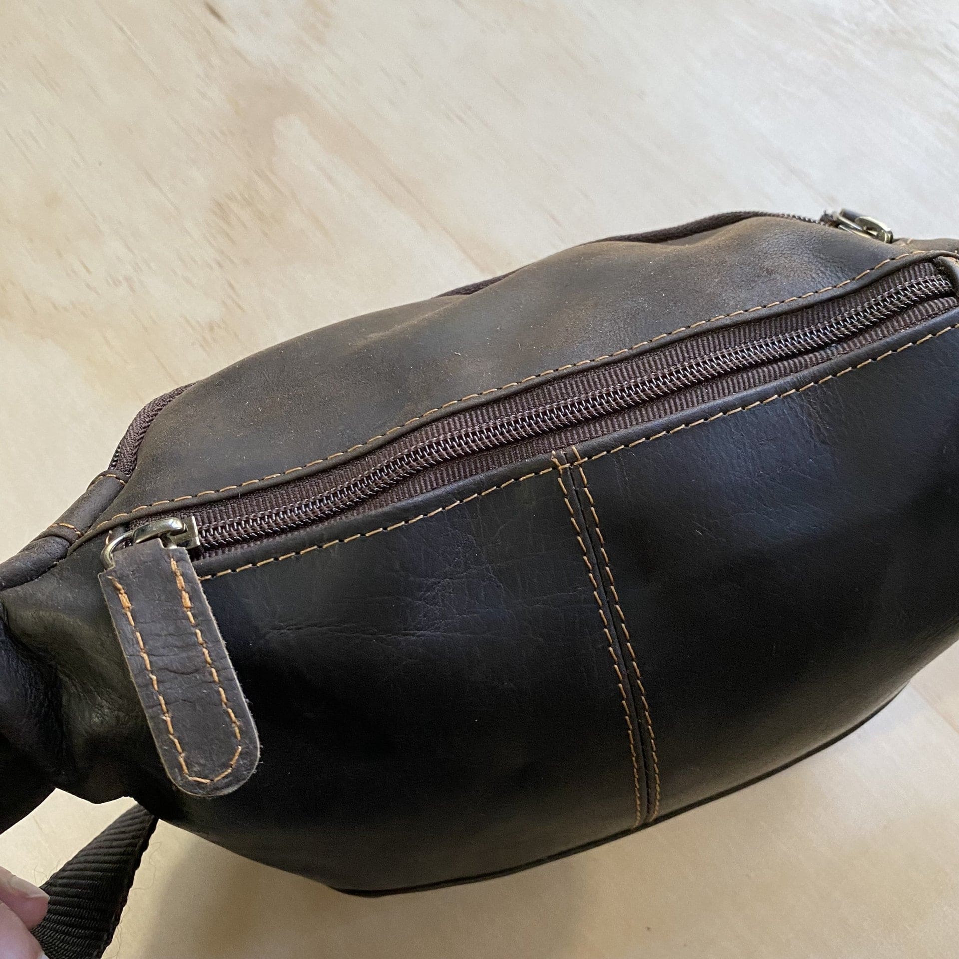 Leather Bum Bag Dark Brown - KALGHI