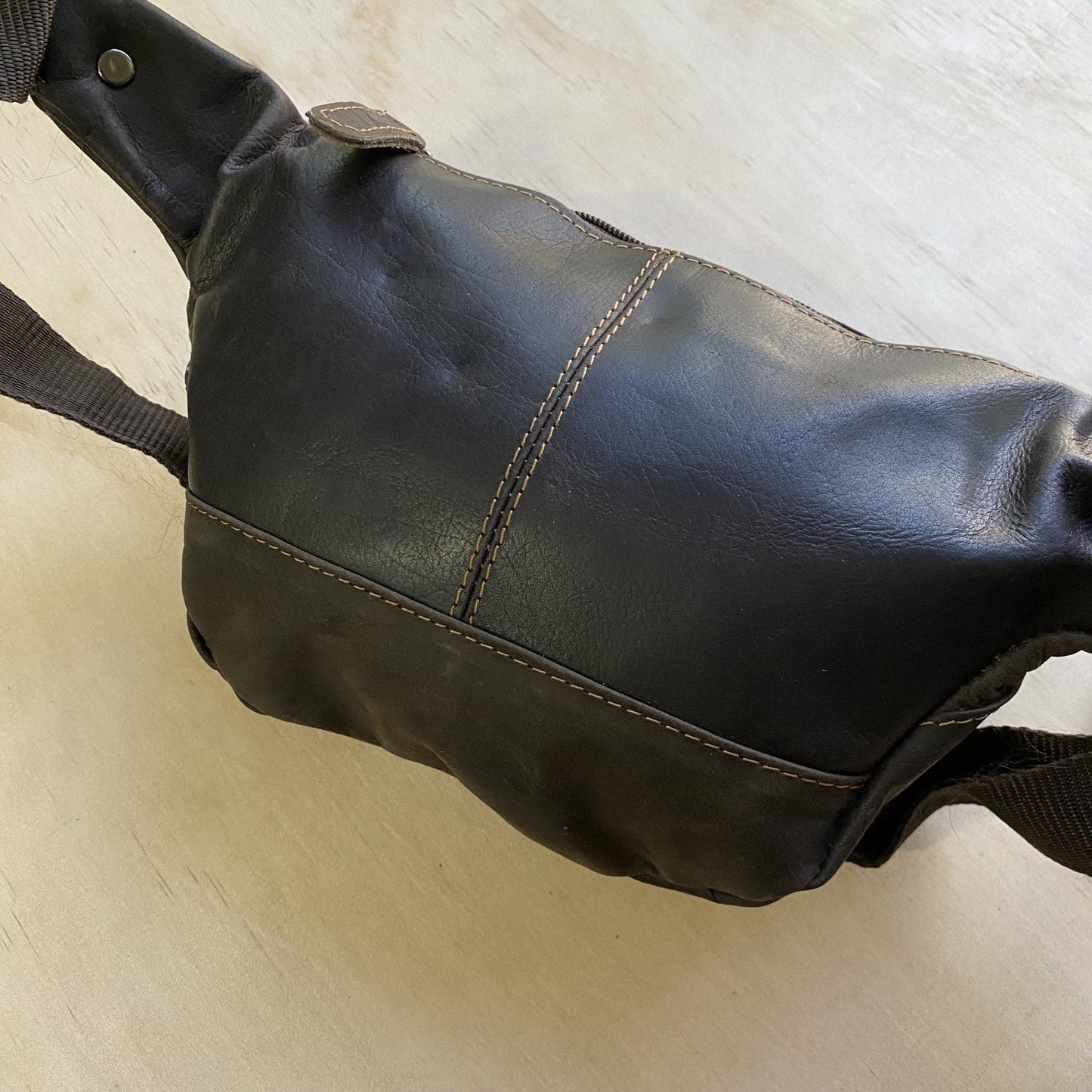 Leather Bum Bag Dark Brown - KALGHI