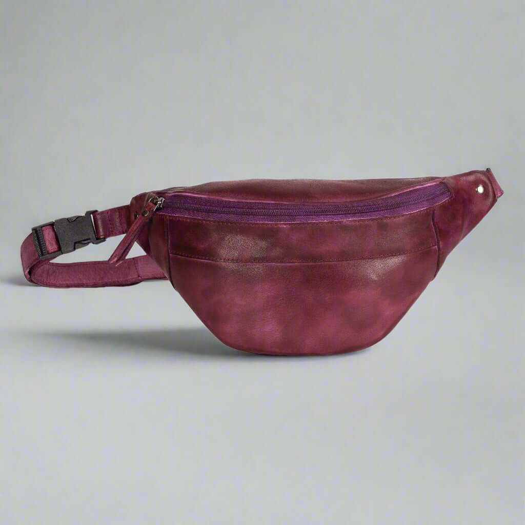 KALGHI Fanny Packs Lavender Womens Leather Waist Bag | Fanny Pack