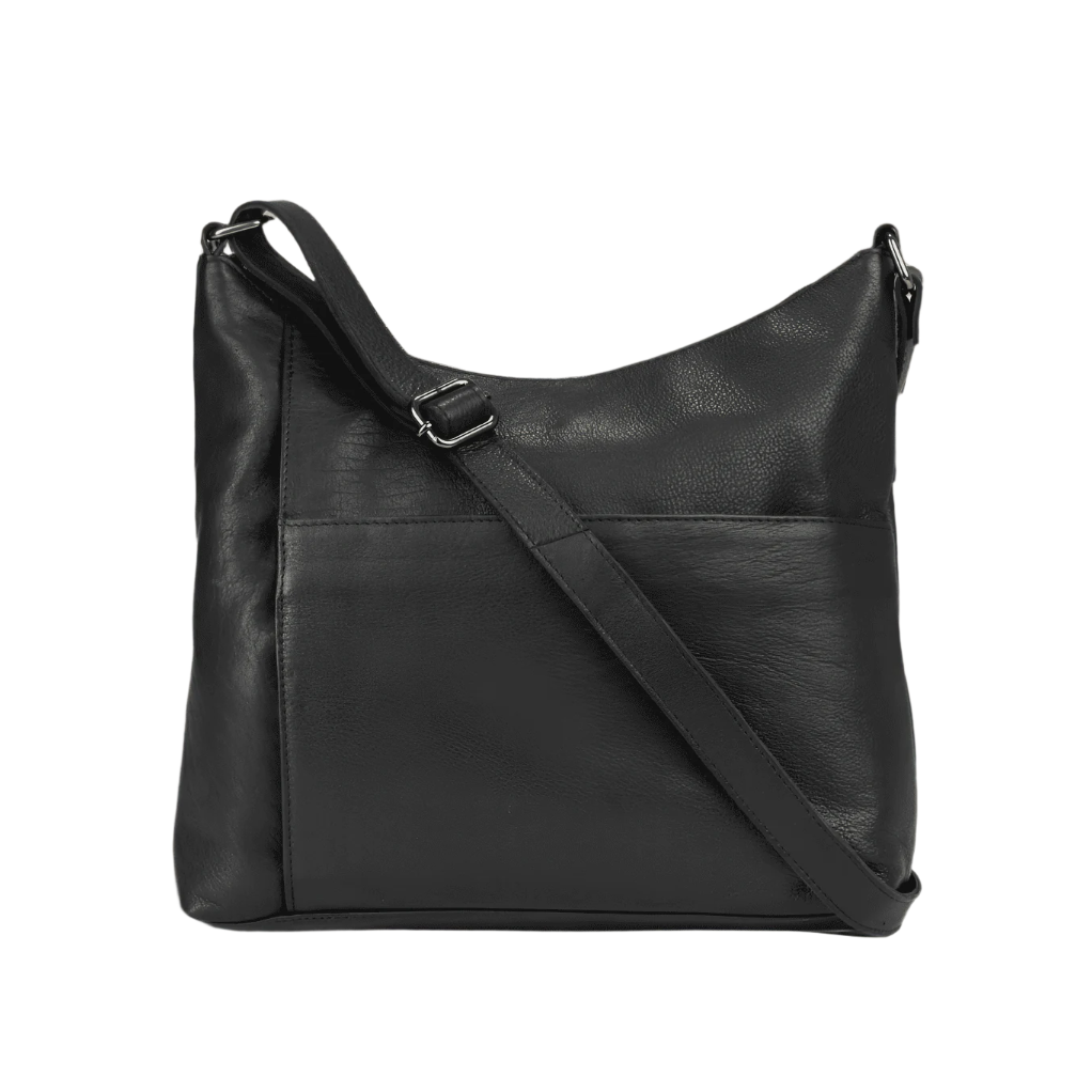 Black Leather Shoulder Bag Leena