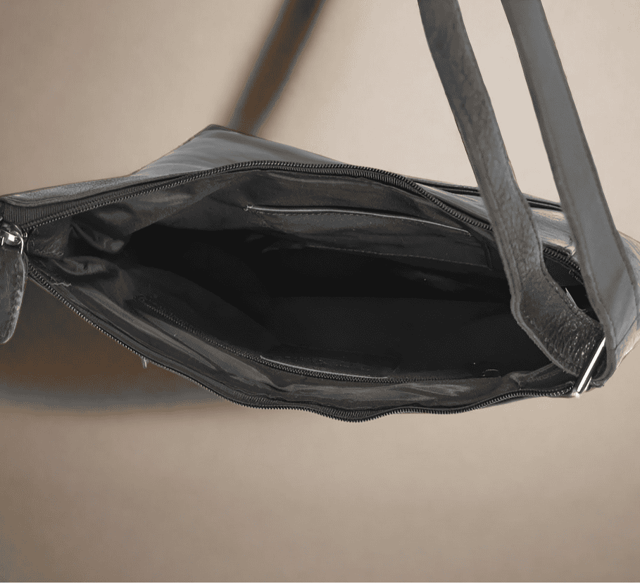 Black Leather Shoulder Bag Leena