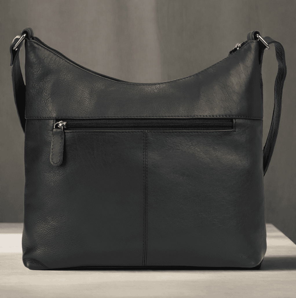 Black Leather Shoulder Bag Leena