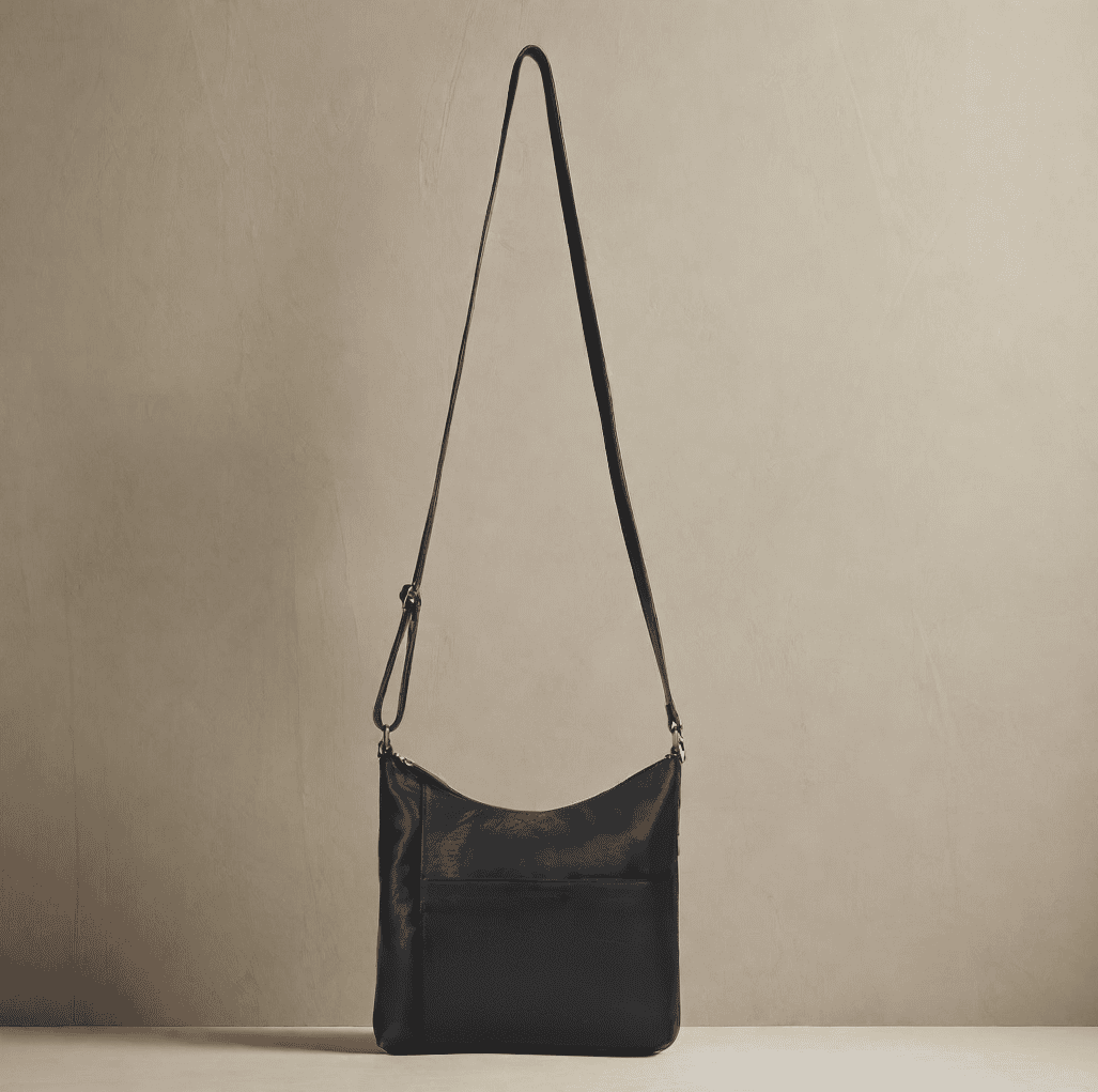 Black Leather Shoulder Bag Leena