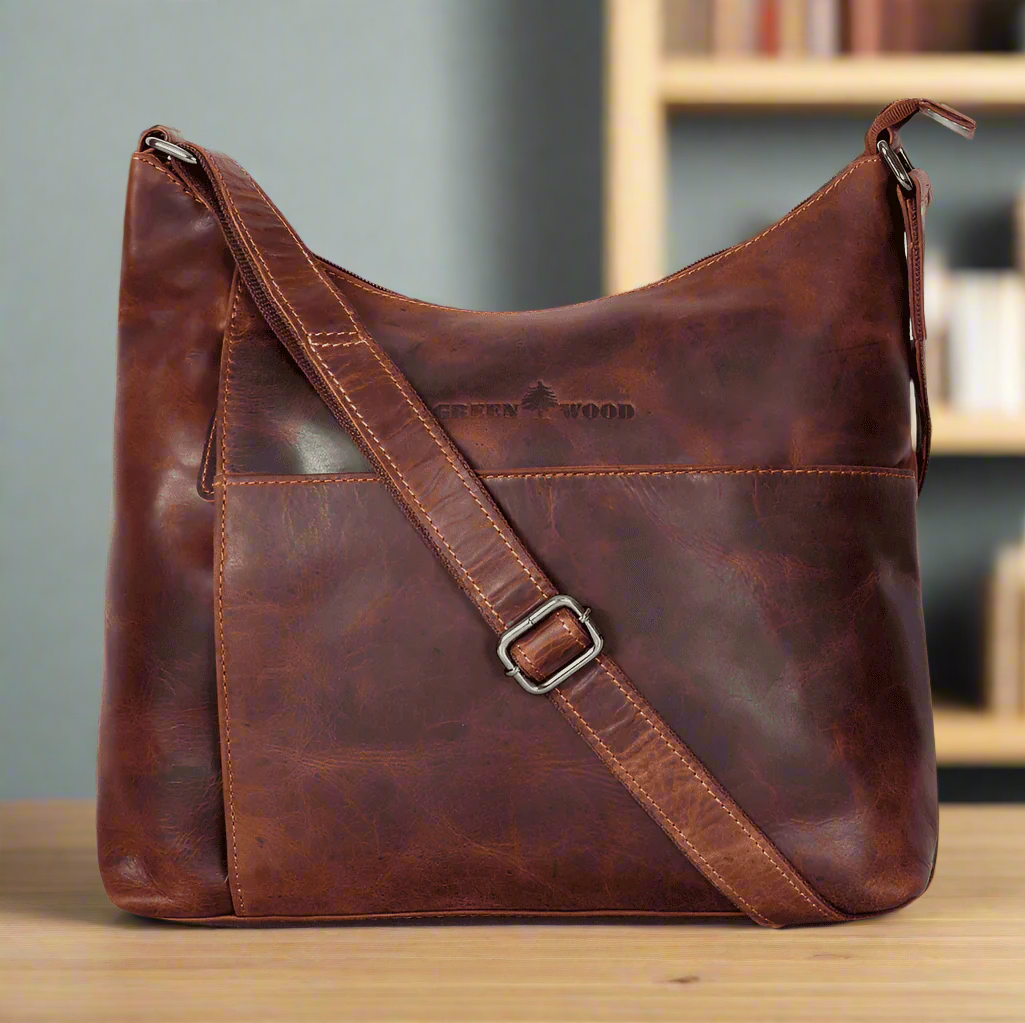 Leather Shoulder Bag Leena - Sandal