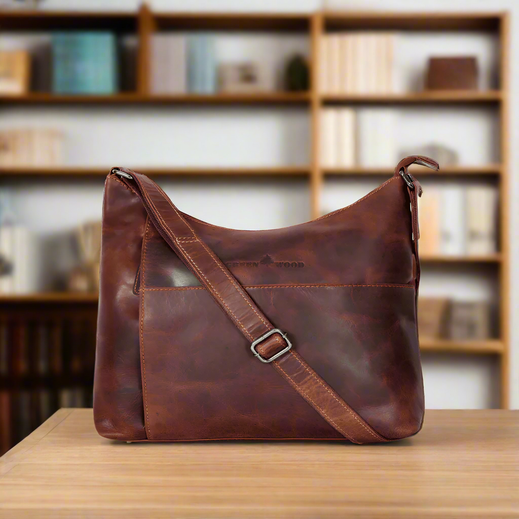 Leather Shoulder Bag Leena - Sandal