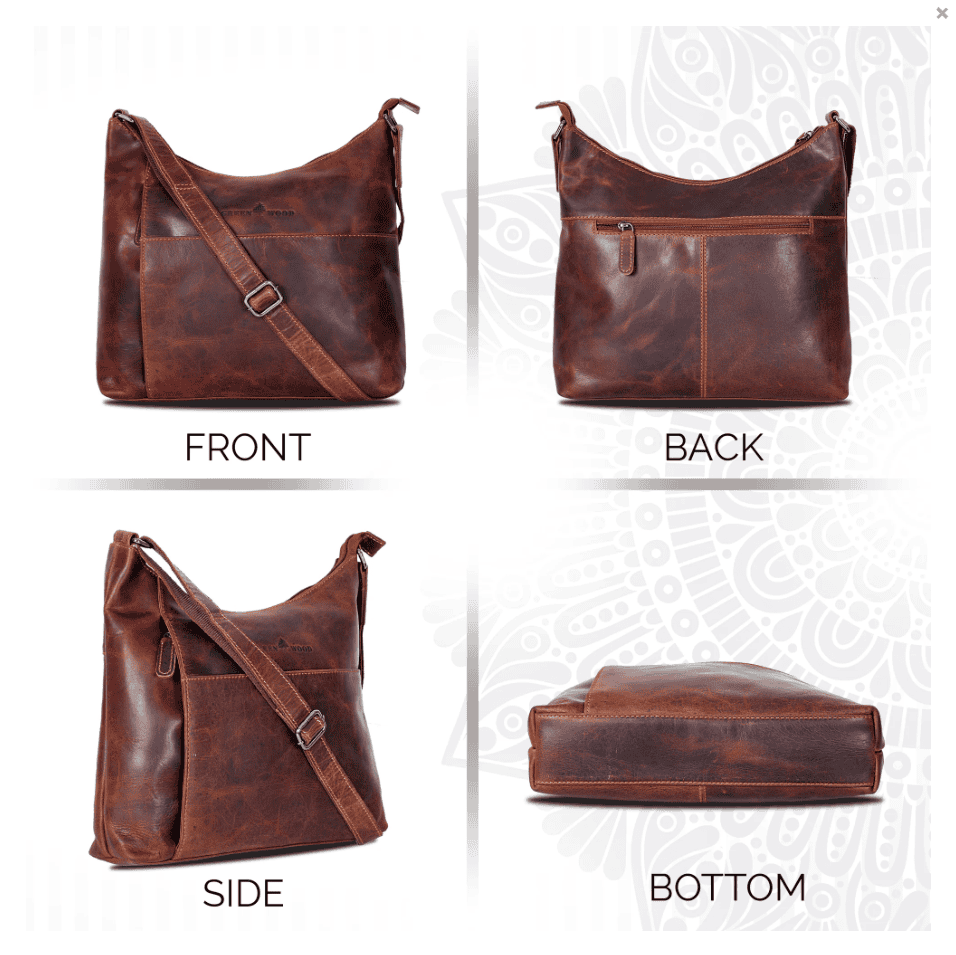 Leather Shoulder Bag Leena - Sandal