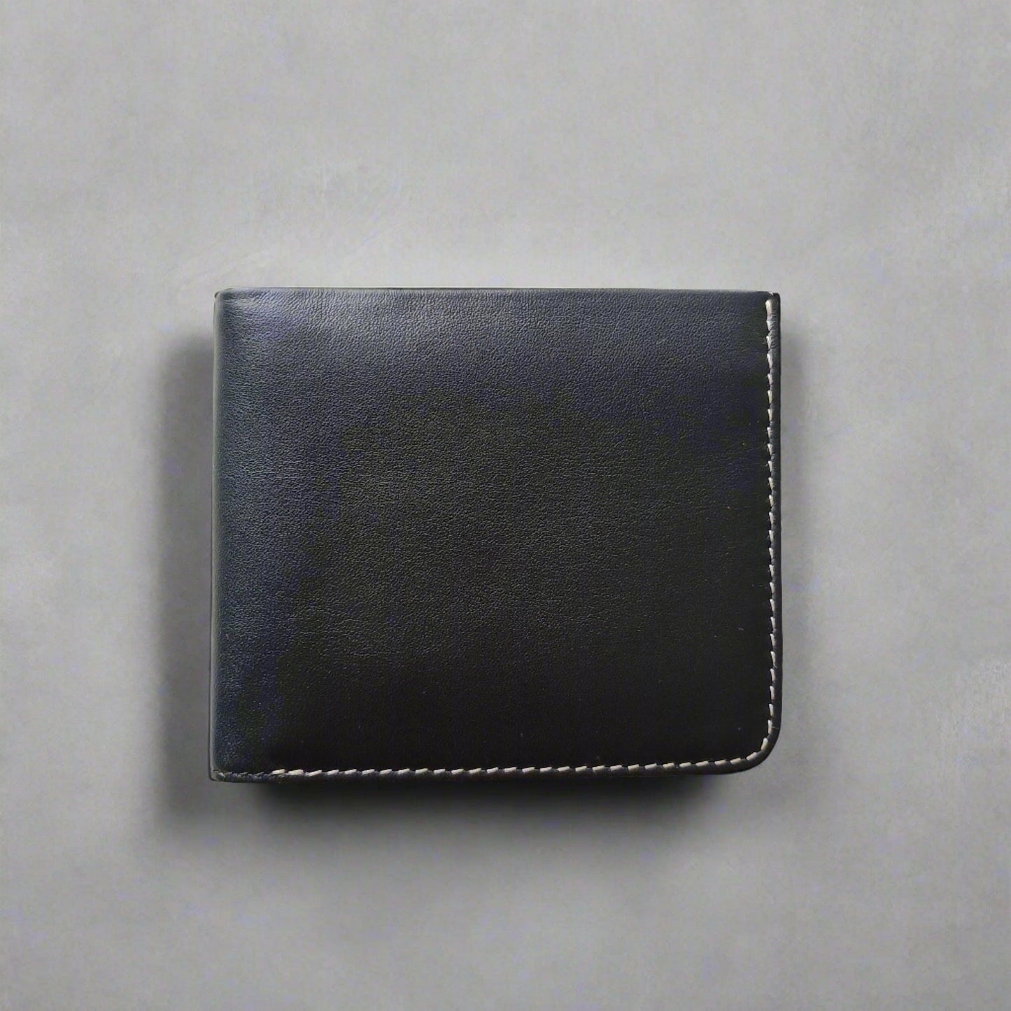 Personalised Slim Black Leather Wallet- KALGHI