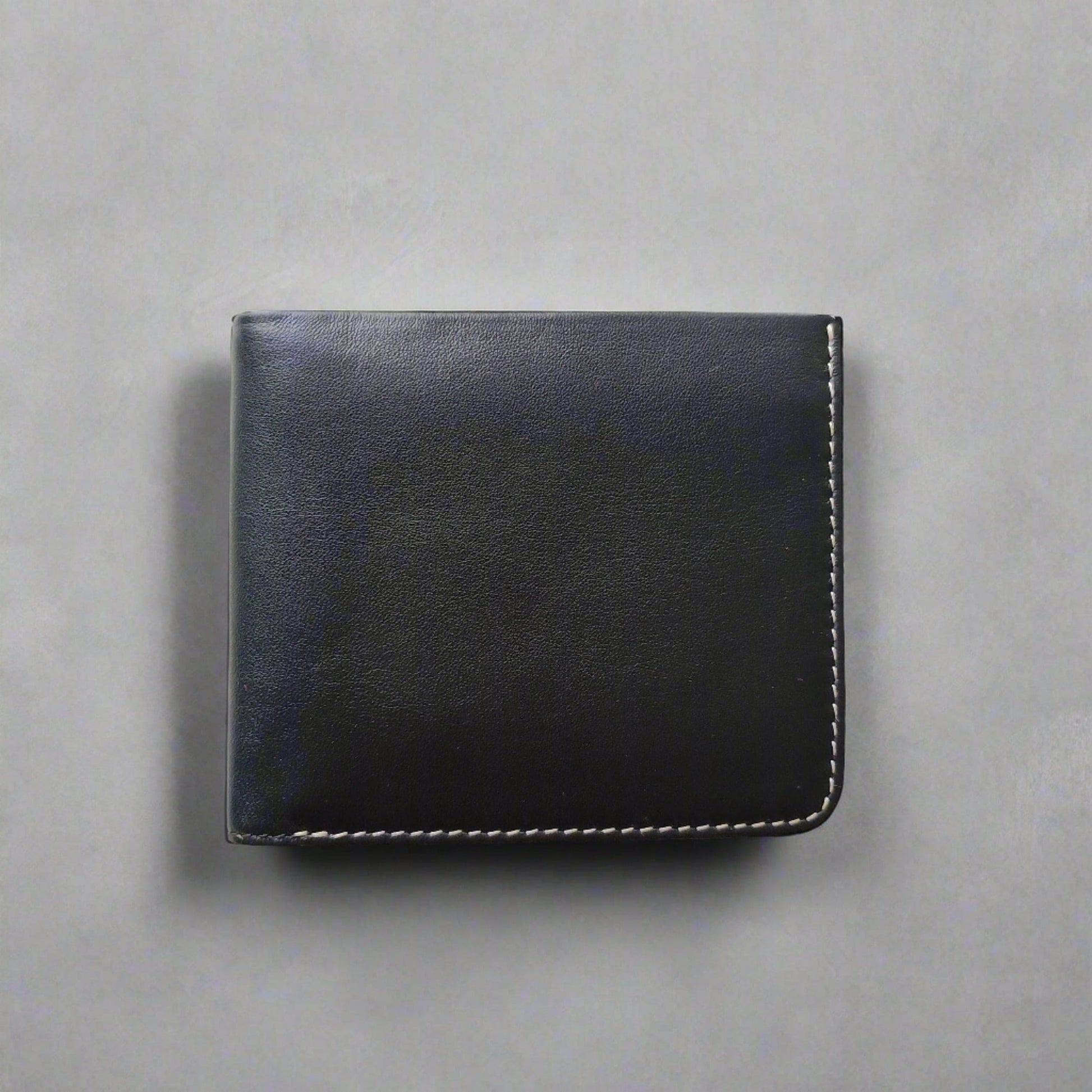 Personalised Slim Black Leather Wallet- KALGHI