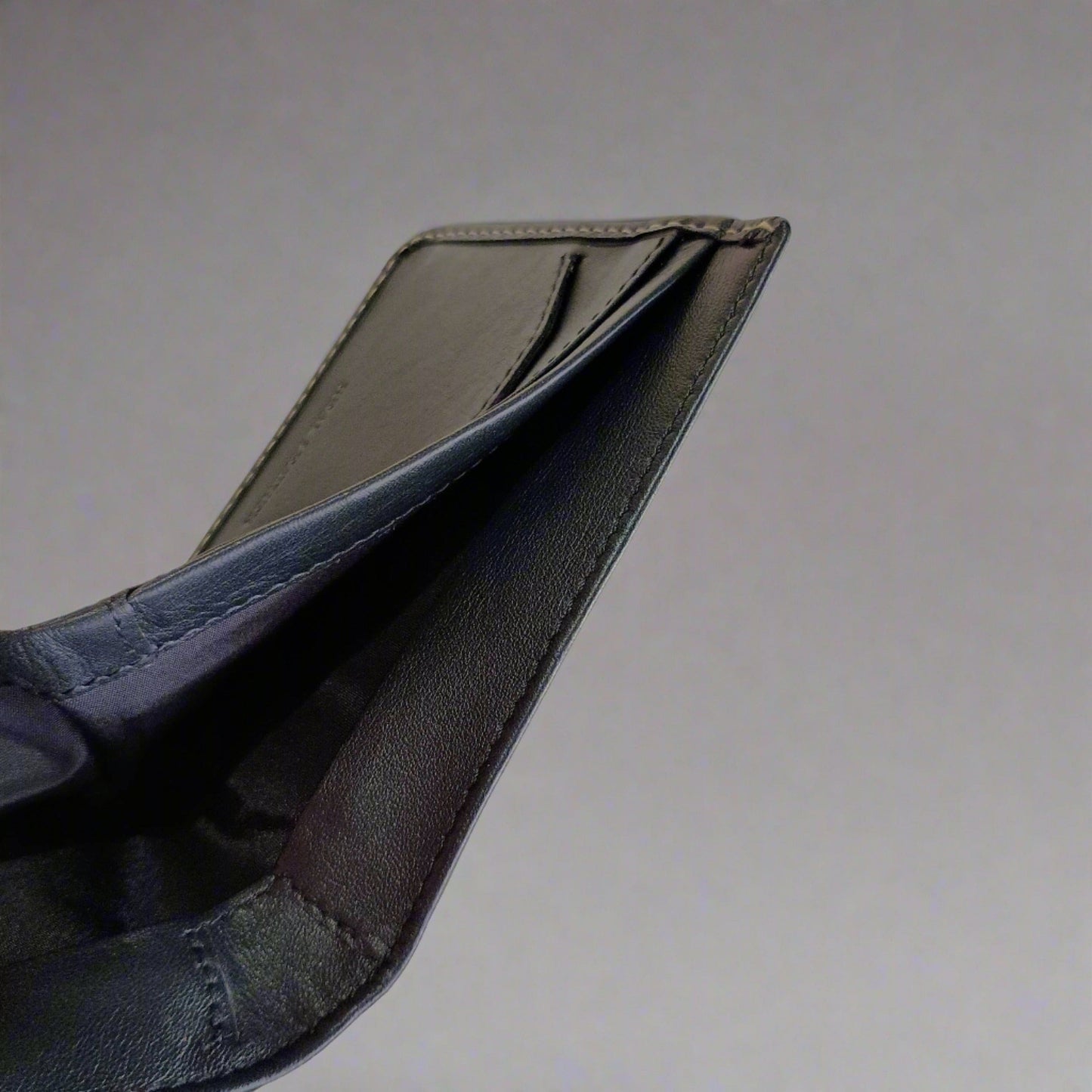 Personalised Slim Black Leather Wallet- KALGHI
