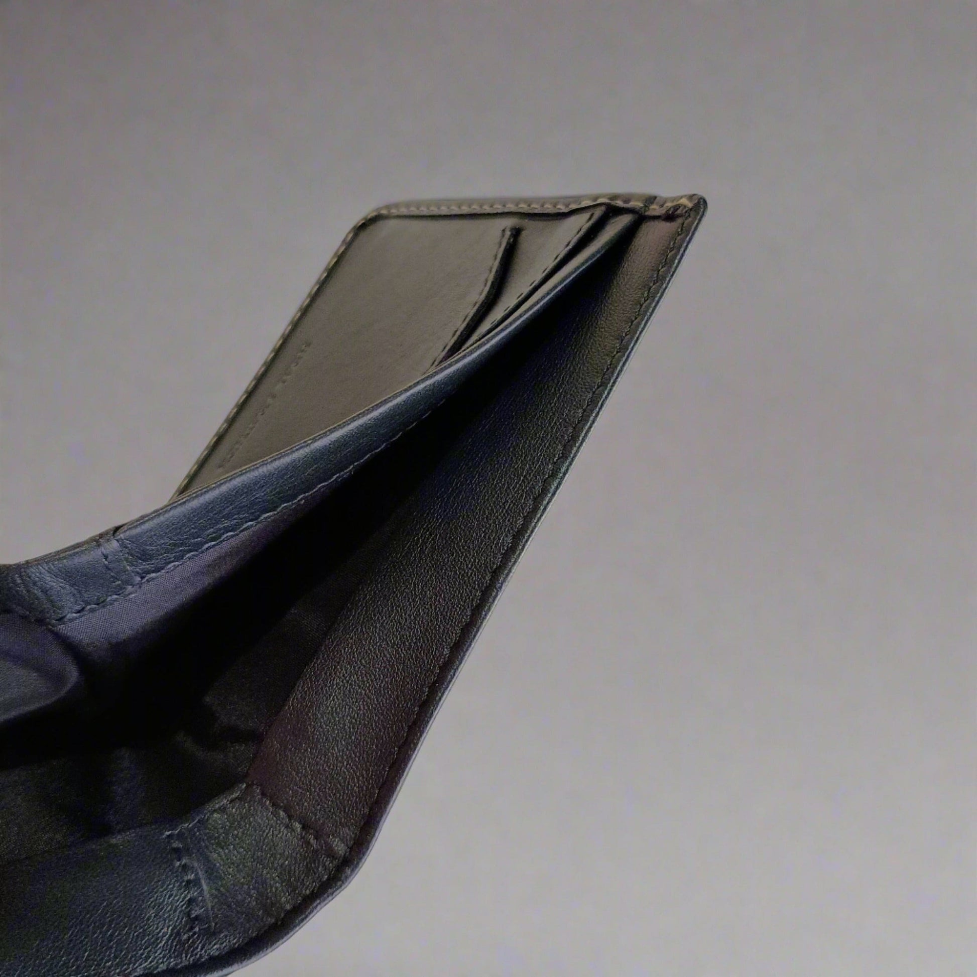 Personalised Slim Black Leather Wallet- KALGHI