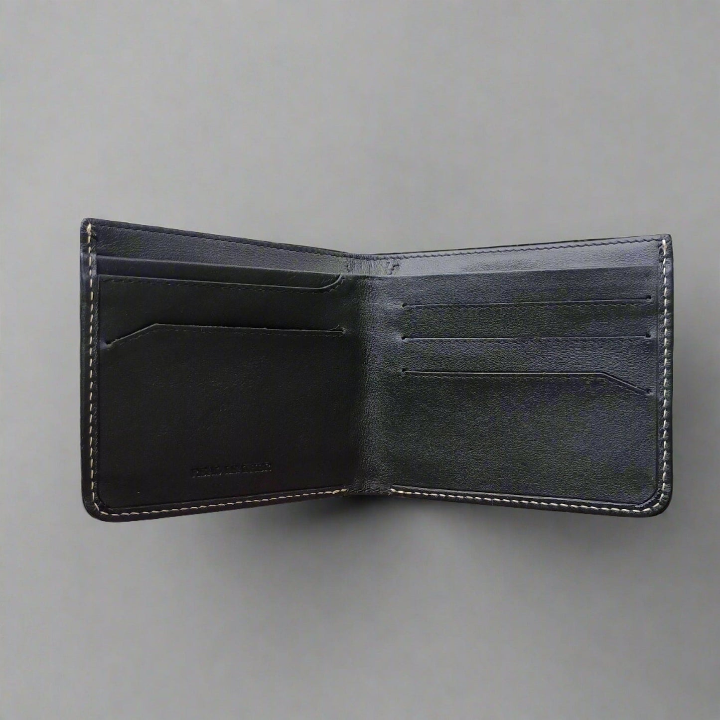Personalised Slim Black Leather Wallet- KALGHI