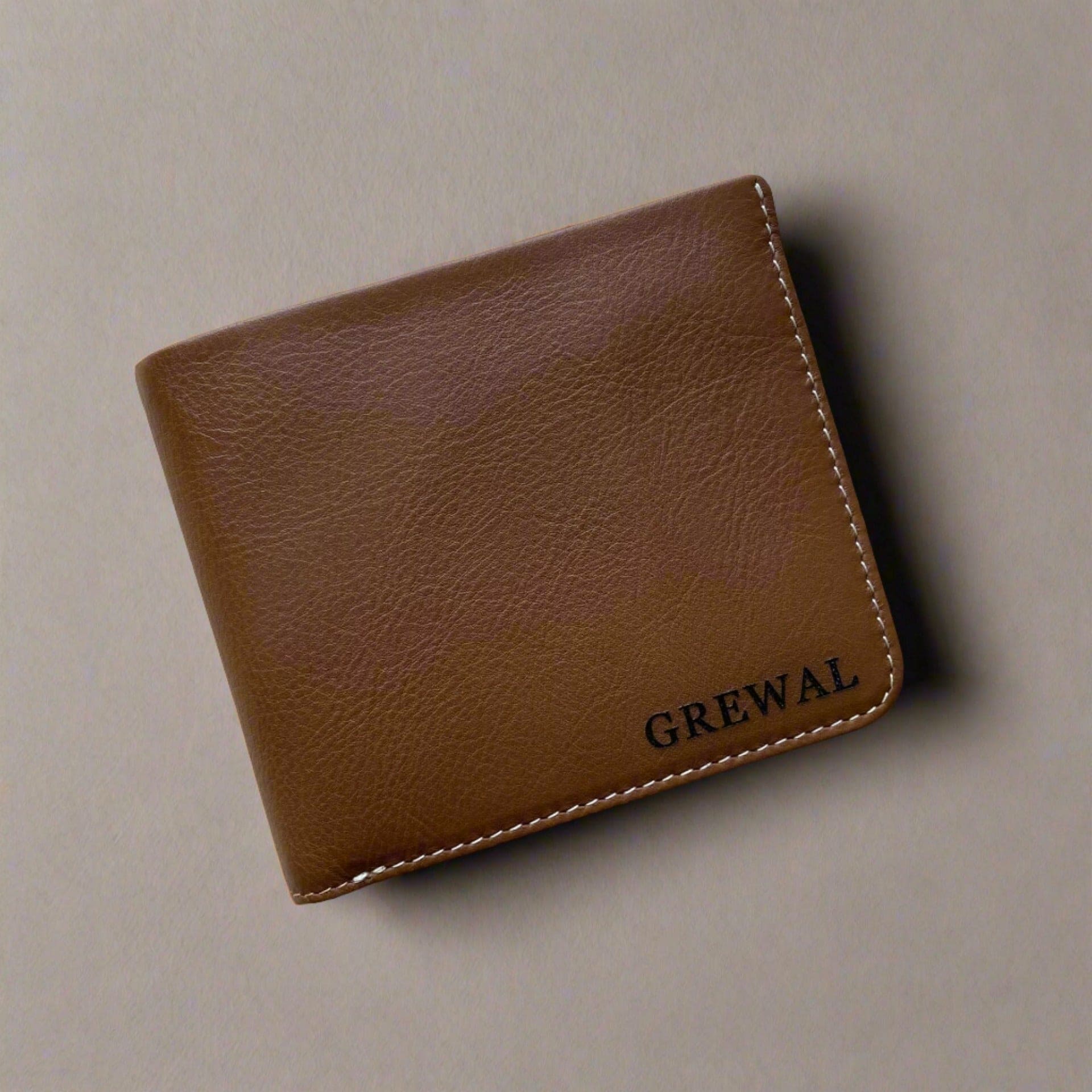 Personalised Slim Leather Wallet for Men