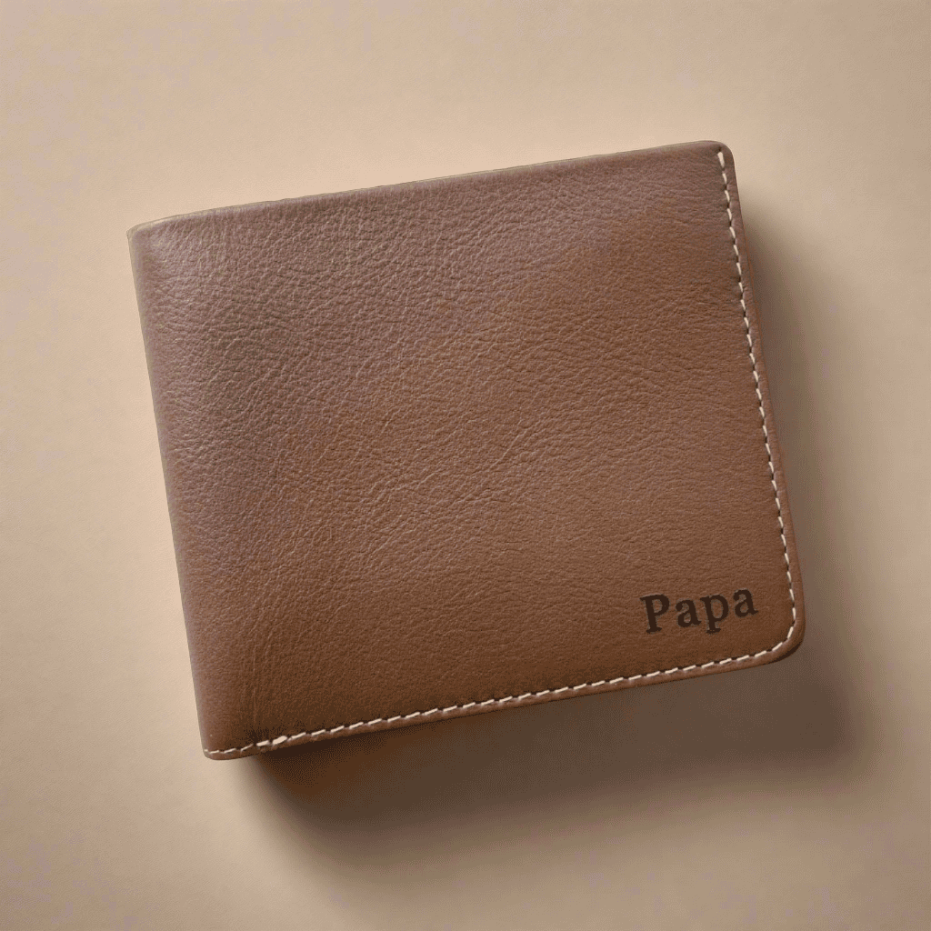 Personalised Slim Leather Wallet for Men