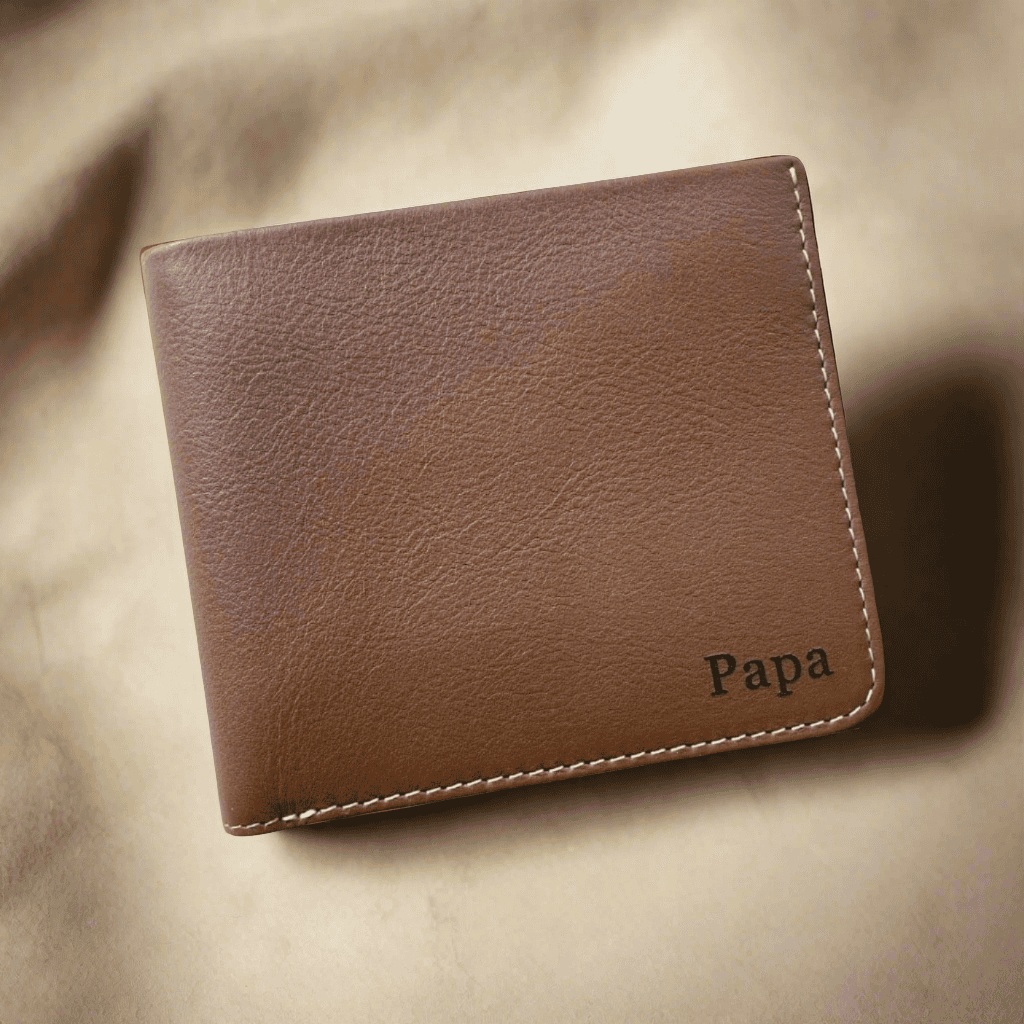 Personalised Slim Leather Wallet for Men