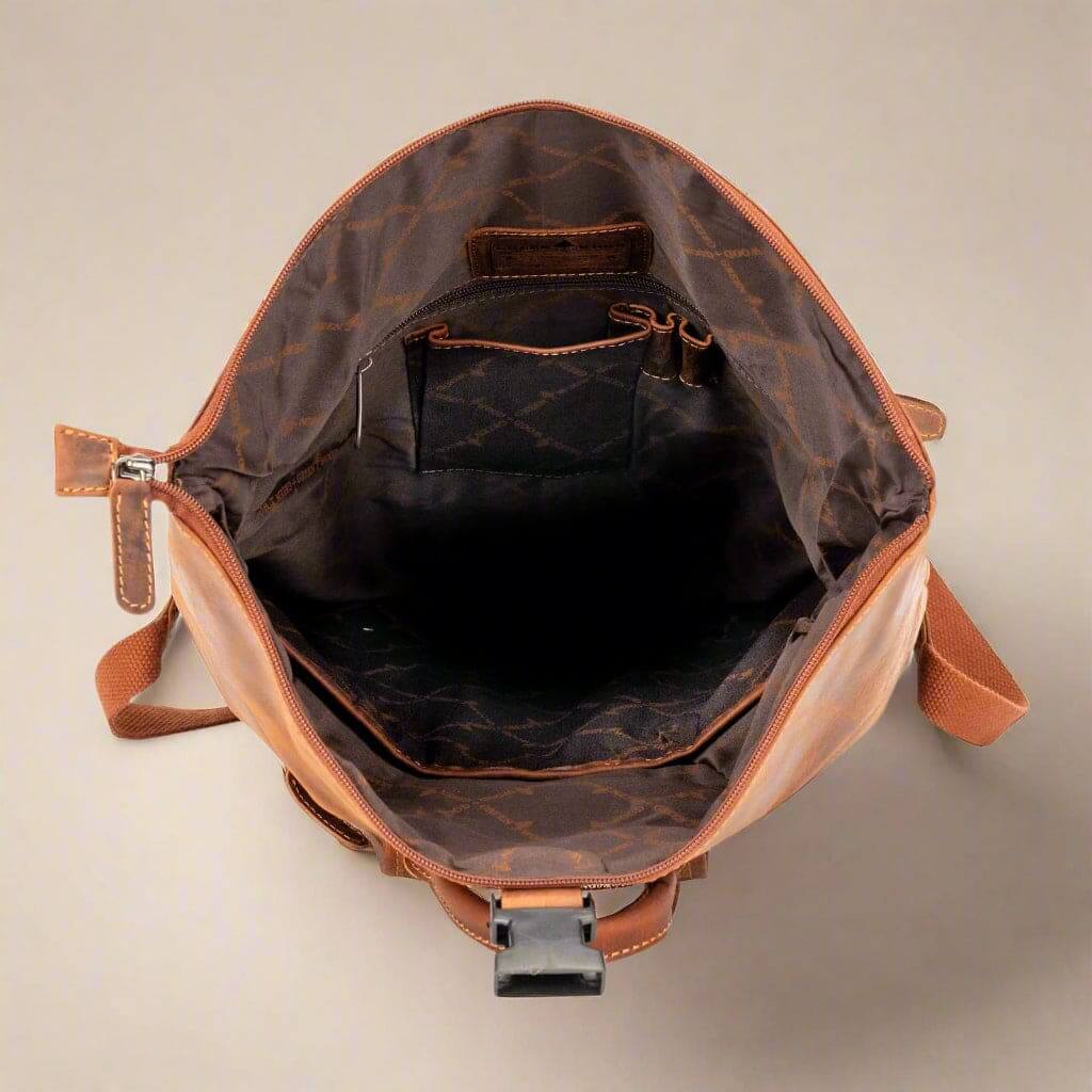Leather Backpack - Sandal: Stylish & Functional for Work & Play
