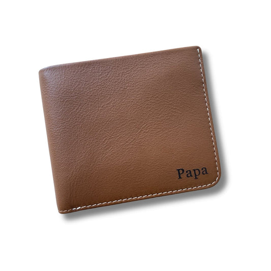 Personalised Slim Leather Wallet for Men